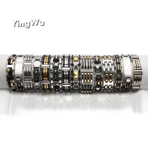 yingwu stainless steel bracelet mix 15pcs link chain styles cool casual bracelet charm jewelry personality, Black 
yingwu stainless steel bracelet mix 15pcs link chain styles cool casual bracelet charm jewelry personality, Black