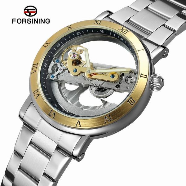 forsining mechanical wrist watch fashion double-sided hollow mens table waterproof tourbillon analog watch word, Slivery;brown
forsining mechanical wrist watch fashion double-sided hollow mens table waterproof tourbillon analog watch word, Slivery;brown