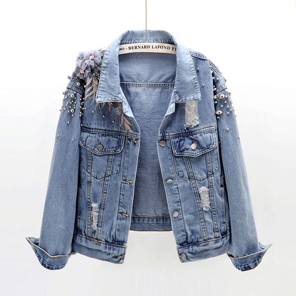 spring new vintage beading flowers applique denim jacket women coat outwear chaqueta mujer short slim frayed jeans jacket female, Black;brown
spring new vintage beading flowers applique denim jacket women coat outwear chaqueta mujer short slim frayed jeans jacket female, Black;brown
