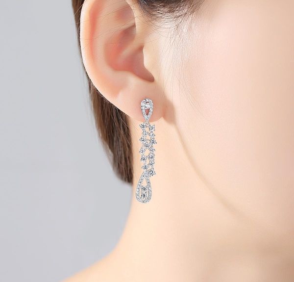 luoteemi silver color wedding long earrings water shape chandelier earrings for women brides bridesmaid party jewellery01, Golden;silver 
luoteemi silver color wedding long earrings water shape chandelier earrings for women brides bridesmaid party jewellery01, Golden;silver