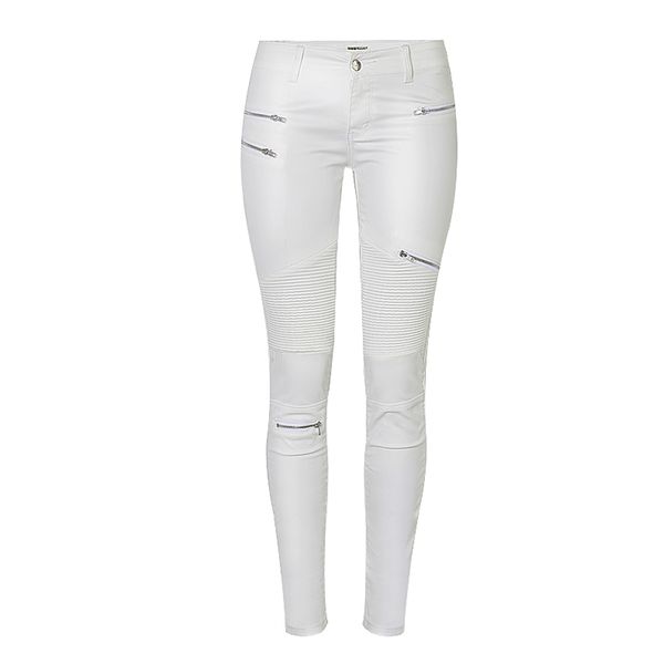 women's jeans autumn winter fashion white stitching multi-zipper locomotive pu coated imitation leather large size k195, Blue
women's jeans autumn winter fashion white stitching multi-zipper locomotive pu coated imitation leather large size k195, Blue