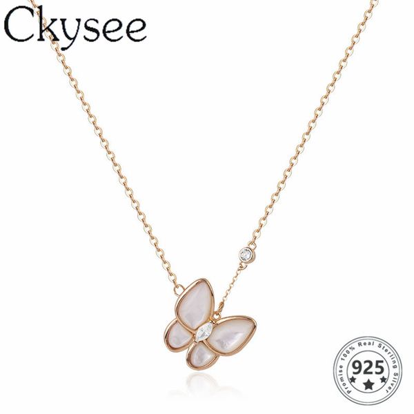 ckysee news 925 sterling silver necklace white fritillary butterflypendant necklace for fashion women simple fine charms jewelry
ckysee news 925 sterling silver necklace white fritillary butterflypendant necklace for fashion women simple fine charms jewelry