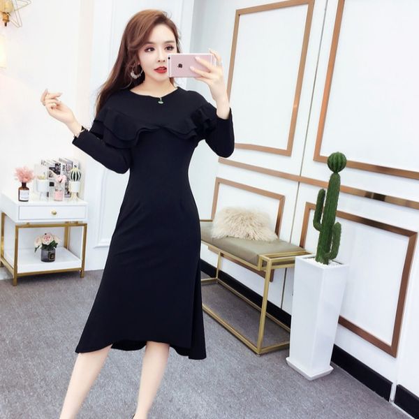 женщины dressises 2020 осень новая мода дамы элегантный ruffled twill тонкий hip платье midi платье женщин, White;black
женщины dressises 2020 осень новая мода дамы элегантный ruffled twill тонкий hip платье midi платье женщин, White;black