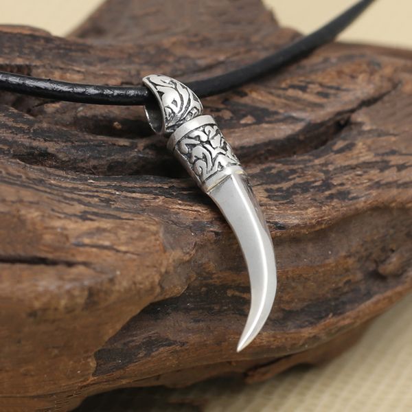 925 sterling silver jewelry necklace pendant gift for men women wolf tooth charm pendant
925 sterling silver jewelry necklace pendant gift for men women wolf tooth charm pendant