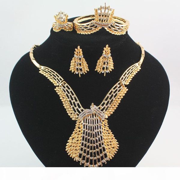 women gold silver plated crystal africa dubai wedding party necklace earrings bracelet ring holiday gift jewelry set, Slivery;golden
women gold silver plated crystal africa dubai wedding party necklace earrings bracelet ring holiday gift jewelry set, Slivery;golden