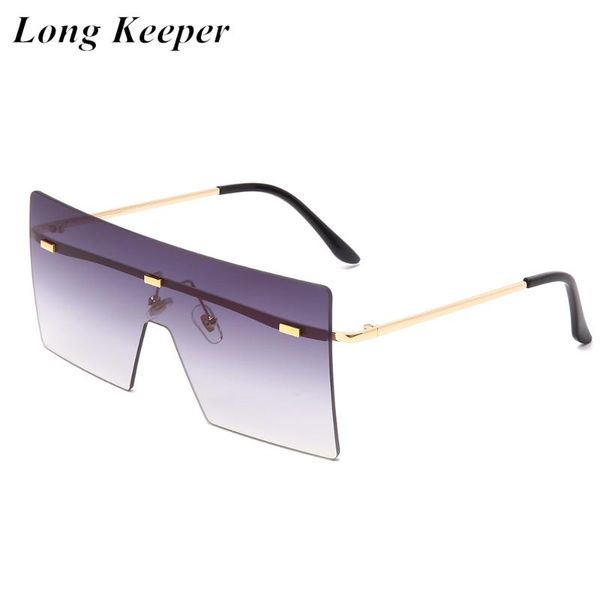 2020 fashion oversized square rimless sunglasses women brand designer flat big sun glasses gradient shades oculos, White;black
2020 fashion oversized square rimless sunglasses women brand designer flat big sun glasses gradient shades oculos, White;black
