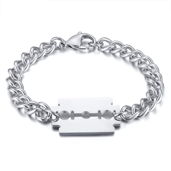 link, chain sliver color titanium steel men's bracelets stainless bracelet for women, Black
link, chain sliver color titanium steel men's bracelets stainless bracelet for women, Black
