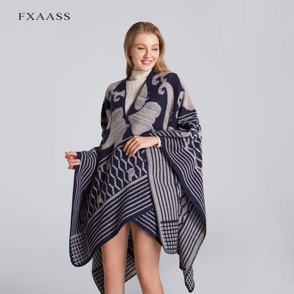 scarves fxaass 2021 autumn shawl fashion poncho women cashmere scarf lady luxury blanket warm striped fishing net dolphin cape, Blue;gray
scarves fxaass 2021 autumn shawl fashion poncho women cashmere scarf lady luxury blanket warm striped fishing net dolphin cape, Blue;gray