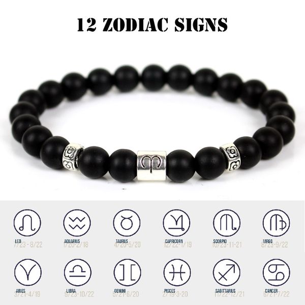 2021 new fashion the zodiac charms matte blackstone bead identification bracelet men womens constellation bracelet handemade jewelry, Black
2021 new fashion the zodiac charms matte blackstone bead identification bracelet men womens constellation bracelet handemade jewelry, Black