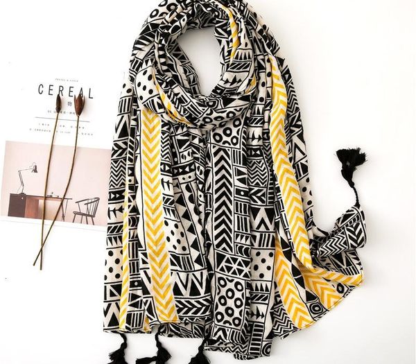 cotton scarf design fund black and white hit color geometry sunscreen shawl lengthen dual purpose sandy beach a piece of cloth silk scarf, Blue;gray
cotton scarf design fund black and white hit color geometry sunscreen shawl lengthen dual purpose sandy beach a piece of cloth silk scarf, Blue;gray