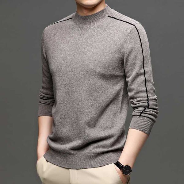 men's sweaters justar autumn 100% thickened pure wool half high collar jacquard fashion round neck knitting korean bottom sweater, White;black
men's sweaters justar autumn 100% thickened pure wool half high collar jacquard fashion round neck knitting korean bottom sweater, White;black