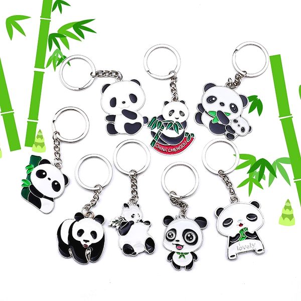 a pair panda key chain cute metal jewelry animal panda keychain for bags car key rings pendant accessories kids gift, Silver
a pair panda key chain cute metal jewelry animal panda keychain for bags car key rings pendant accessories kids gift, Silver