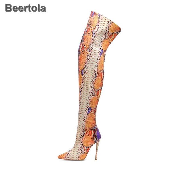 fashion women knee high boots snakeskin pattern leather boots women back zipper thigh high mixed colors lady vintage, Black
fashion women knee high boots snakeskin pattern leather boots women back zipper thigh high mixed colors lady vintage, Black