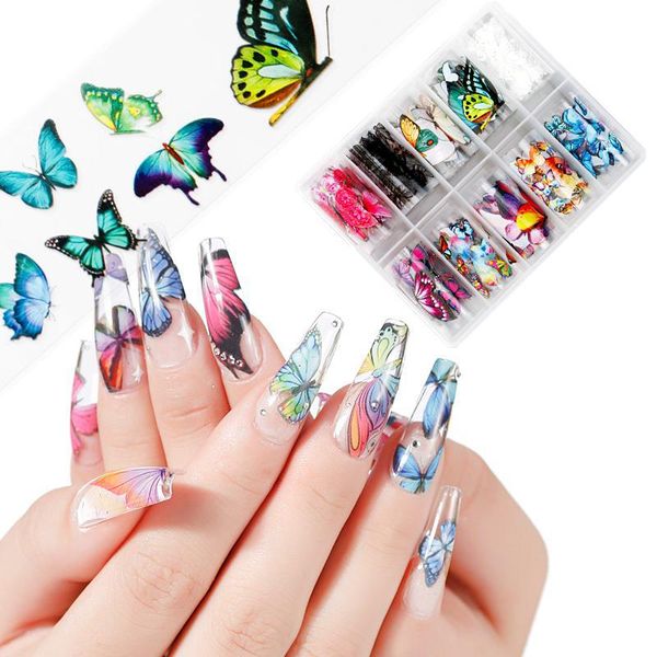 10 rolls nail foils mixed nail art stickers colorful transfer foil butterfly flowers music patterns various nails decoration, Black
10 rolls nail foils mixed nail art stickers colorful transfer foil butterfly flowers music patterns various nails decoration, Black