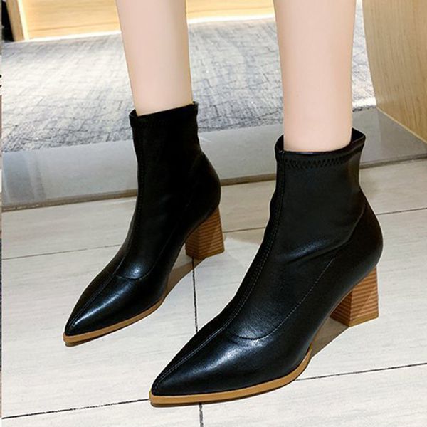boots women's ankle shoes women pu leather fashion pointed toe short female winter ladies bare botas mujer 35-39, Black
boots women's ankle shoes women pu leather fashion pointed toe short female winter ladies bare botas mujer 35-39, Black