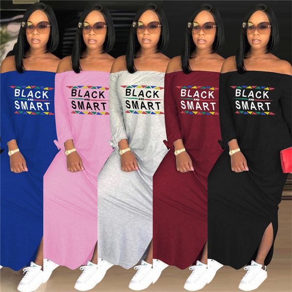 fashion women long dress black smart letter long sleeve off shoulder maxi dress autumn one-piece skirt autumn casual split dress outfits, White
fashion women long dress black smart letter long sleeve off shoulder maxi dress autumn one-piece skirt autumn casual split dress outfits, White