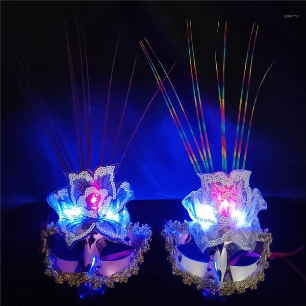 face masks fancy dress costume accessory luminous feather masquerade mens womens halloween party masks half, Silver
face masks fancy dress costume accessory luminous feather masquerade mens womens halloween party masks half, Silver