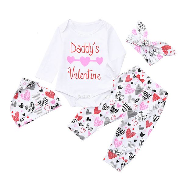 clearance excelent lovely baby girls 4pcs infant baby girls letter hearts print valentine romper pants outfits set z0214, White
clearance excelent lovely baby girls 4pcs infant baby girls letter hearts print valentine romper pants outfits set z0214, White