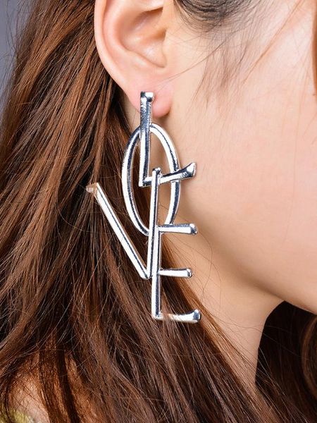 luxury big women drop earrings exaggerated metal letter love earrings for bridal ladies wedding party jewelry brincos, Silver
luxury big women drop earrings exaggerated metal letter love earrings for bridal ladies wedding party jewelry brincos, Silver