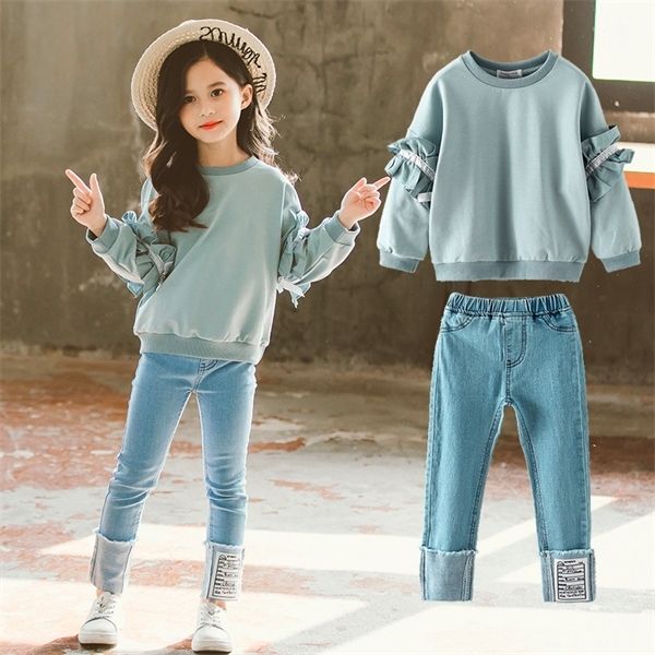 toddler girls clothes spring long sleeve sweaters + denim pant jean children suits little kids clothes sets 3 8 12 years, White
toddler girls clothes spring long sleeve sweaters + denim pant jean children suits little kids clothes sets 3 8 12 years, White
