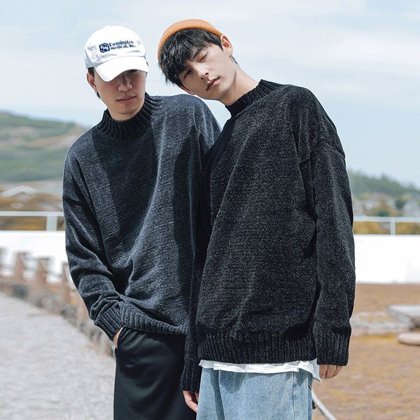 men's sweaters autumn winter chenille sweater men middle turtleneck knitted casual loose kint pullover pull hiver homme, White;black
men's sweaters autumn winter chenille sweater men middle turtleneck knitted casual loose kint pullover pull hiver homme, White;black