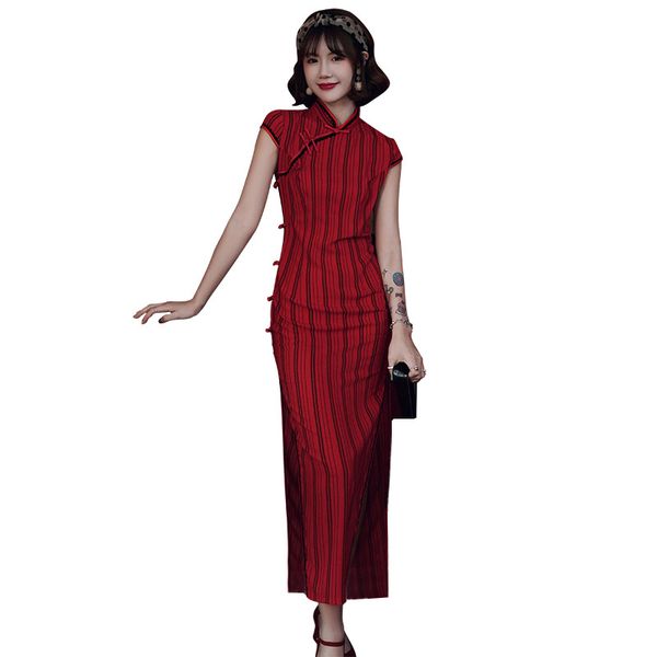 red summer long cheongsam traditional chinese style women button qipao classic mandarin collar party dress vestidos - 3xl
red summer long cheongsam traditional chinese style women button qipao classic mandarin collar party dress vestidos - 3xl