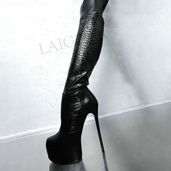 dobaner women knee high platform boots zip up patchwork heels boots black botas frauen stiefel shoes woman plus size 42 43 52
dobaner women knee high platform boots zip up patchwork heels boots black botas frauen stiefel shoes woman plus size 42 43 52