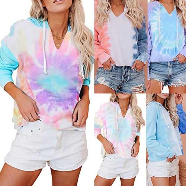 women hoodies hooded designer color gradient sweaters trendy casual blouse girls hip hop t-shirt tie dyed pullover sweatshirts cz8241, White
women hoodies hooded designer color gradient sweaters trendy casual blouse girls hip hop t-shirt tie dyed pullover sweatshirts cz8241, White