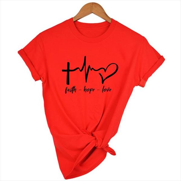 women shirts 2020 women t shirt summer short sleeve faith hope love t shirt o neck casual tee valentine clothes, White
women shirts 2020 women t shirt summer short sleeve faith hope love t shirt o neck casual tee valentine clothes, White