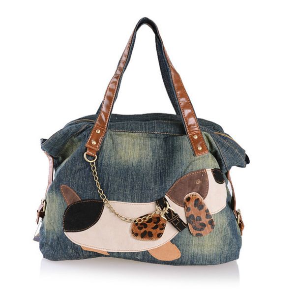 casual big dog print denim shoulder bag blue jeans handbag woman large capacity tote bags for travel
casual big dog print denim shoulder bag blue jeans handbag woman large capacity tote bags for travel