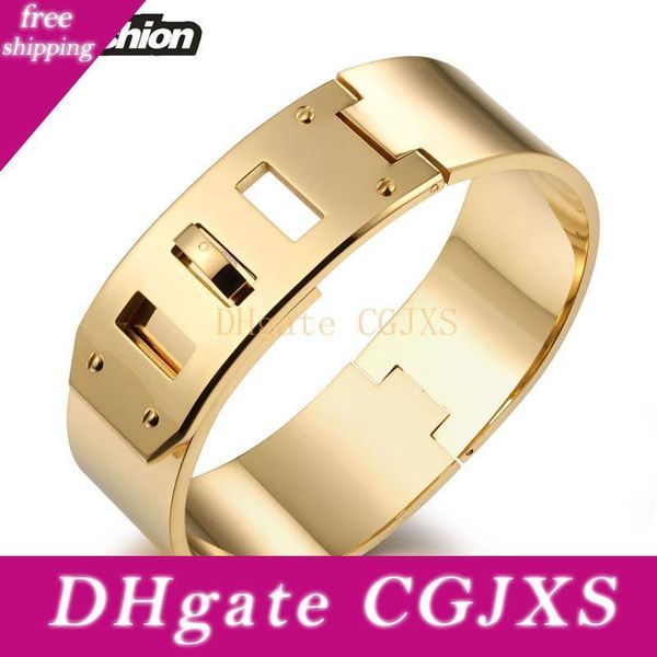 punk wide belt buckle cuff bracelet gold color stainless steel bangles bracelets for women bracelet pulseiras jewelry christmas gift, Black
punk wide belt buckle cuff bracelet gold color stainless steel bangles bracelets for women bracelet pulseiras jewelry christmas gift, Black