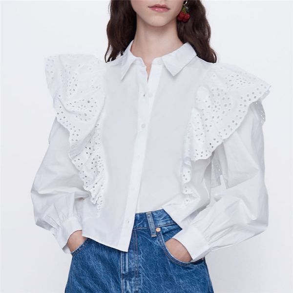 women's blouses & shirts sweet ruffled hollow out white blouse women long sleeve preppy style femlae cute casual fashion blusas
women's blouses & shirts sweet ruffled hollow out white blouse women long sleeve preppy style femlae cute casual fashion blusas