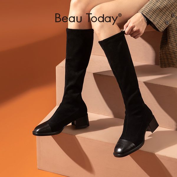 beautoday knee high boots women stretch fabric long boot square heel autumn winter fashion lady shoes handmade 01420, Black
beautoday knee high boots women stretch fabric long boot square heel autumn winter fashion lady shoes handmade 01420, Black