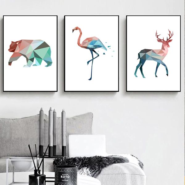 nordic geometric animals canvas painting deer bear flamingo oil painting poster print art wall pictures for living room no frame
nordic geometric animals canvas painting deer bear flamingo oil painting poster print art wall pictures for living room no frame