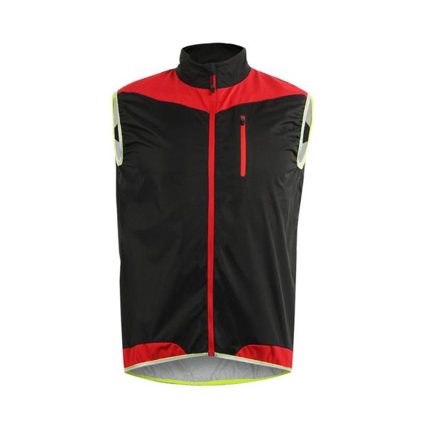 men vest breathable reflective fiber blend zipper lightweight, Black 
men vest breathable reflective fiber blend zipper lightweight, Black