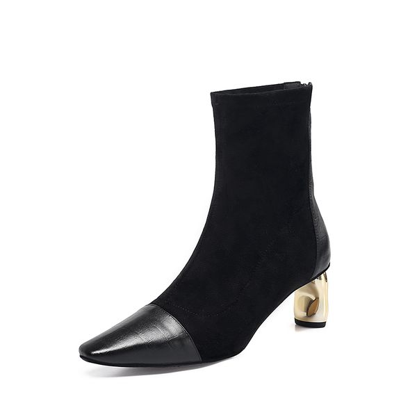 handmade genuine leather high heels boots classic design pointed toe shoes for women wedding casual shoes woman, Black
handmade genuine leather high heels boots classic design pointed toe shoes for women wedding casual shoes woman, Black