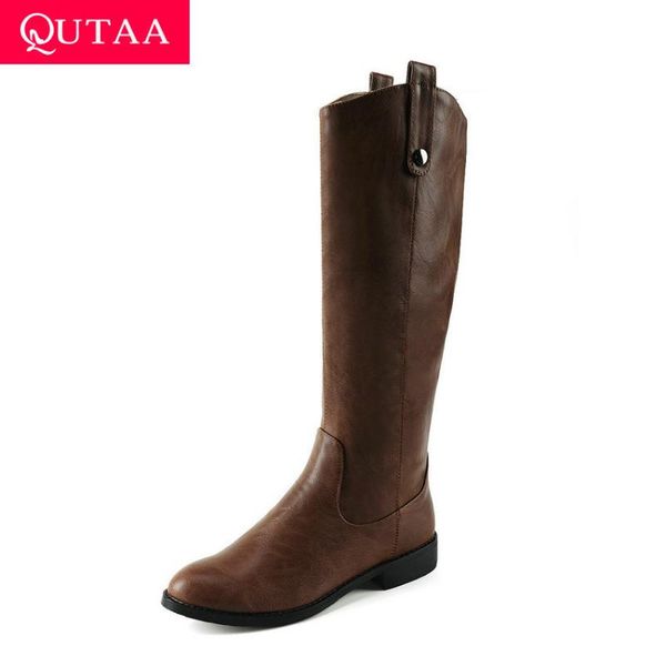 qutaa 2020 square low heel warm fur all match women shoes autumn winter pu leather round toe zipper knee high boots size 34-43, Black
qutaa 2020 square low heel warm fur all match women shoes autumn winter pu leather round toe zipper knee high boots size 34-43, Black