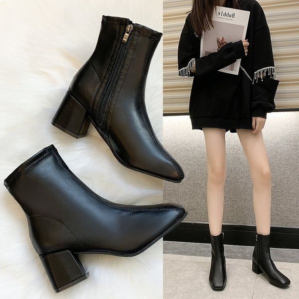 boots solid women's color square high heels zipper leather warm snow round head suede side with 2021 women, Black
boots solid women's color square high heels zipper leather warm snow round head suede side with 2021 women, Black