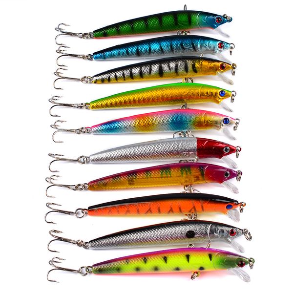 10pc minnow fishing lure floating minnow laser hard artificial bait 3d eyes 9.5cm fishing wobblers crankbait
10pc minnow fishing lure floating minnow laser hard artificial bait 3d eyes 9.5cm fishing wobblers crankbait