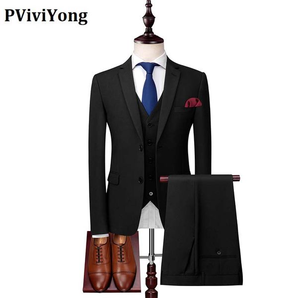 pviviyong brand 2020 men's wedding dress formal suit three-piece (jackets + vest + pants) c404-xz152, White;black
pviviyong brand 2020 men's wedding dress formal suit three-piece (jackets + vest + pants) c404-xz152, White;black