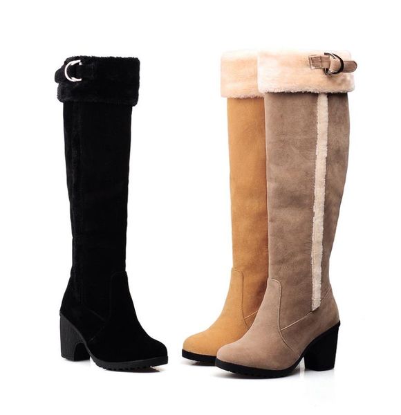 big size 34-43 2020 winter fashion women solid flock buckle high heels snow boots 3 colors, Black
big size 34-43 2020 winter fashion women solid flock buckle high heels snow boots 3 colors, Black