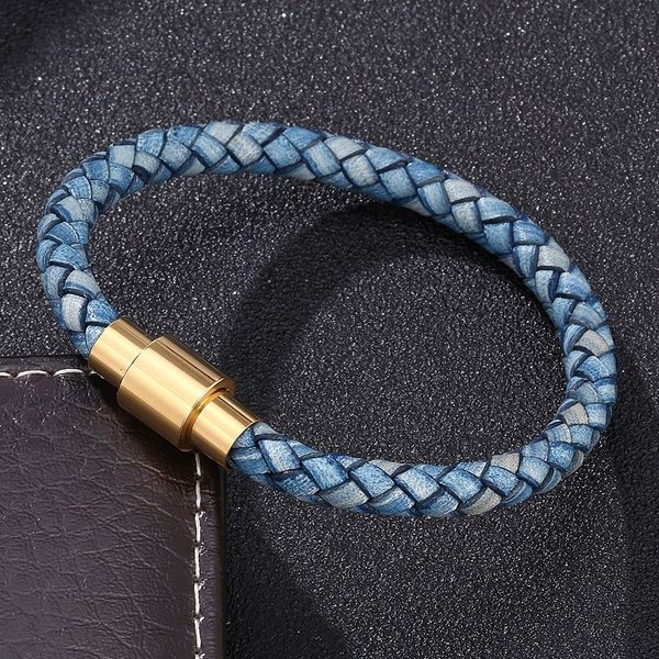 charm bracelets for women men jewelry vintage color braided leather wristband bracelet gold color magnetic clasp bangles st0251, Golden;silver
charm bracelets for women men jewelry vintage color braided leather wristband bracelet gold color magnetic clasp bangles st0251, Golden;silver