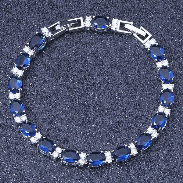 royal blue zircon & crystal bracelets for women's fashion jewelry s129, Black