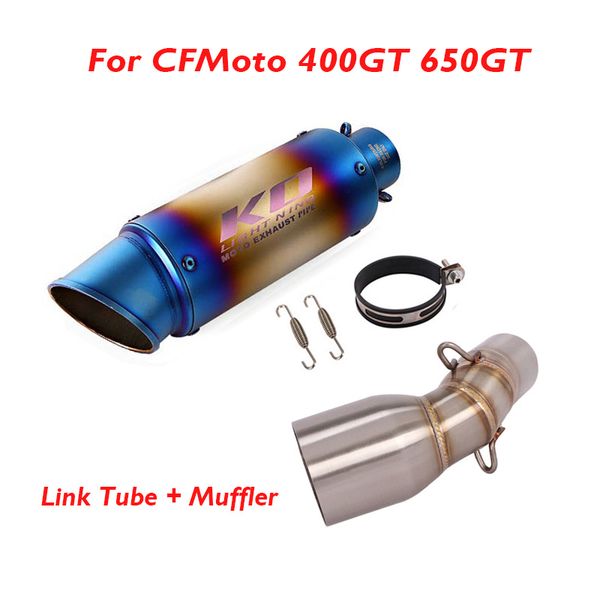 motorcycle exhaust system muffler mid connection link tube middle pipe for cfmoto 400gt 650gt
motorcycle exhaust system muffler mid connection link tube middle pipe for cfmoto 400gt 650gt