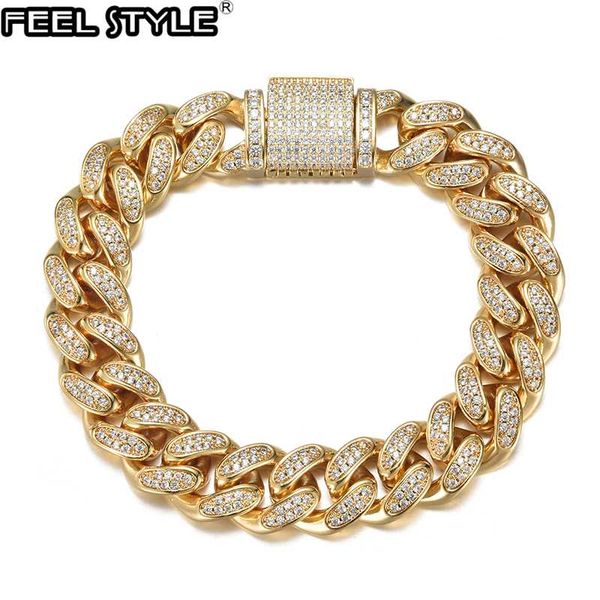 hip hop heavy iced out 12mm big box buckle cuban chain copper + cubic zirconia stones bracelet for men rapper jewelry, Black
hip hop heavy iced out 12mm big box buckle cuban chain copper + cubic zirconia stones bracelet for men rapper jewelry, Black