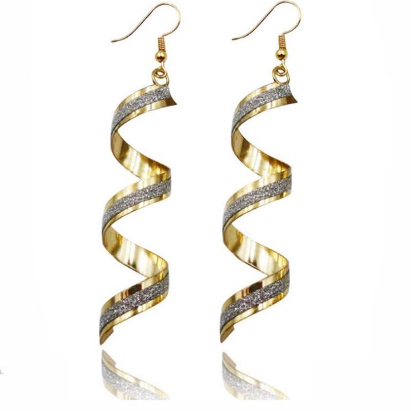 jewelry spiral dangle earrings geometry frosted metal earrings for women fashion of shipping, Silver
jewelry spiral dangle earrings geometry frosted metal earrings for women fashion of shipping, Silver