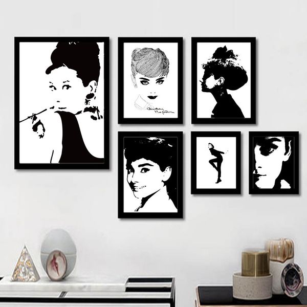wall art canvas painting fashion movie star hepburn black white nordic posters and prints wall pictures for living room decor
wall art canvas painting fashion movie star hepburn black white nordic posters and prints wall pictures for living room decor