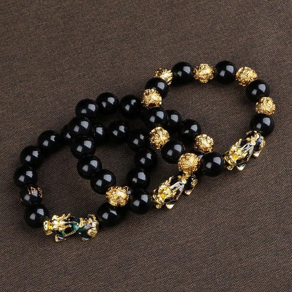 black beads bracelet gold-plating black chain with pi xiu mascot pendant attract good luck feng shui jewelry gift
black beads bracelet gold-plating black chain with pi xiu mascot pendant attract good luck feng shui jewelry gift