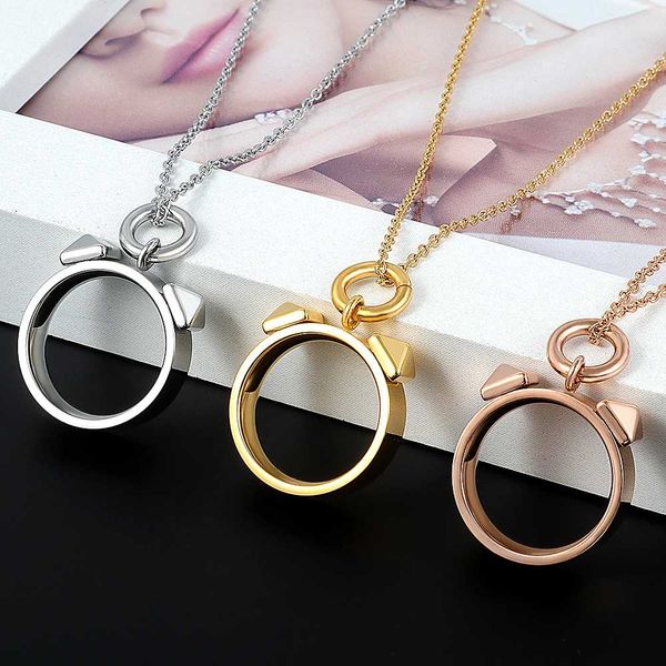 stainless steel pendant necklace 2 ways wearing jewelry women men punk style necklace for fashion jewelry gift, Golden;silver
stainless steel pendant necklace 2 ways wearing jewelry women men punk style necklace for fashion jewelry gift, Golden;silver