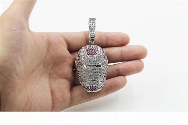 hip hop iced out iron man pendant necklace micro paved cubic zircon bling jewelry gift movie periphery, Silver
hip hop iced out iron man pendant necklace micro paved cubic zircon bling jewelry gift movie periphery, Silver